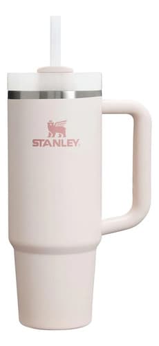 Stanley Quencher H2.0 Vaso 30 oz Cuarzo Rosa con Asa y Popote — imagen 1